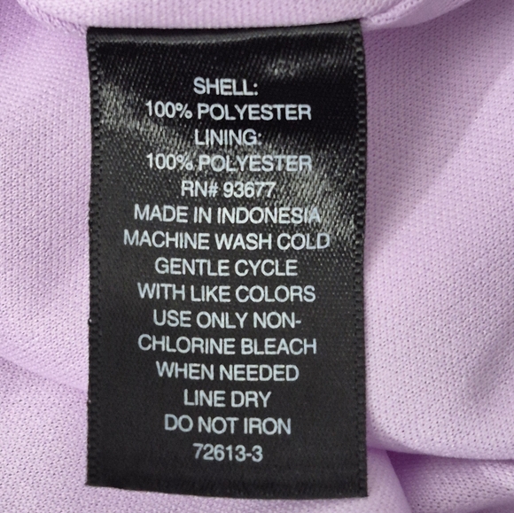 Worthington Woman Ladies Lilac Purple Pleated Midi Style Skirt Black Elastic Wai - Picture 5 of 5